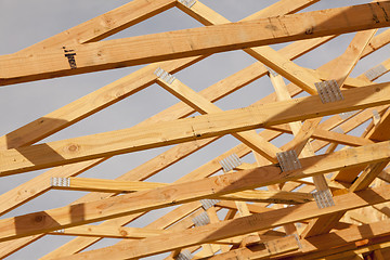 Image showing New Construction Home Framing Abstract