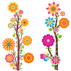 Image showing floral trees