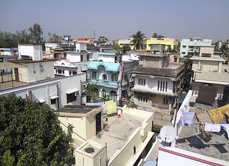 Image showing Scene from a roof in Salt Lake, Kolkata, India.