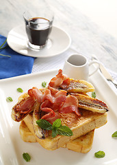 Image showing French Toast And Bacon