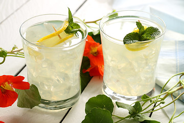 Image showing Iced Lemon Drinks