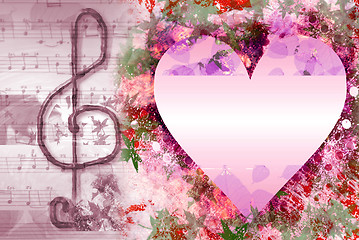 Image showing love and music background 
