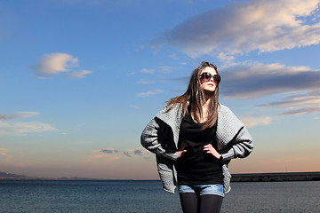 Image showing portrait of a beautiful young woman