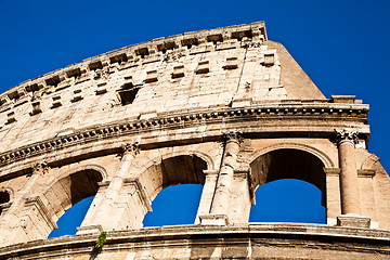 Image showing Colosseum with blue sky