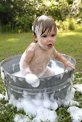 Image showing Soapy Bubbles on the Ground