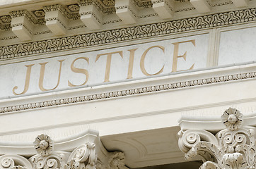 Image showing justice word engraved