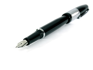Image showing black pen on white background