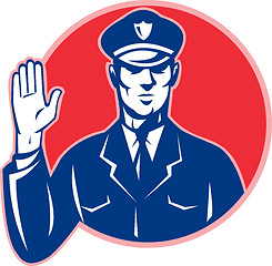 Image showing Police Officer Policeman Stop Hand