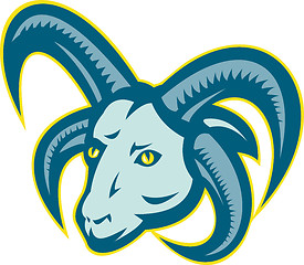 Image showing Manx Loaghtan Sheep Ram Head Mascot