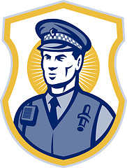 Image showing Security Guard Policeman Officer With Shield