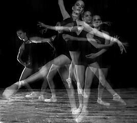 Image showing Ballerina in Studio On Pointe