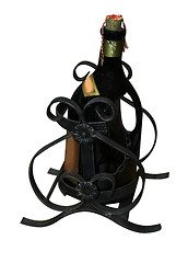 Image showing Wine Bottle in Holder
