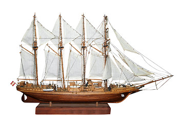 Image showing Antique Model Sailing Ship