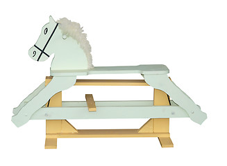 Image showing Pale Green Rocking Horse