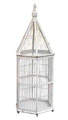 Image showing Antique wooden Birdcage