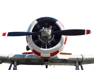 Image showing Close up of a vintage  aircraft