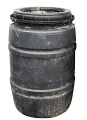 Image showing Dirty Plastic Drum