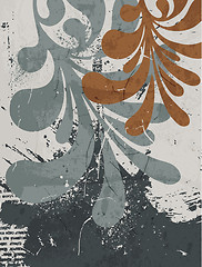 Image showing Abstract vintage background with leaf