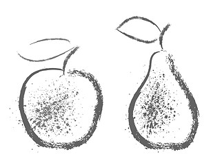 Image showing Apple and pears pattern