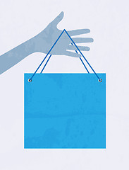 Image showing Hand with shopping bag. Vector