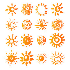 Image showing sun icons set