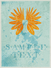 Image showing Abstract pattern for design. Retro Poster with wings