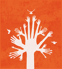 Image showing hand tree