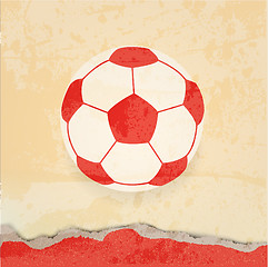 Image showing Soccer design retro poster