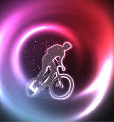 Image showing Vector illustration of BMX cyclist