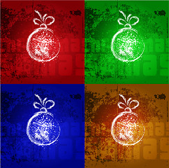 Image showing Christmas decoration stylized ball.