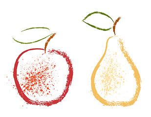 Image showing Apple and pears pattern