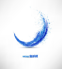 Image showing Vector illustration of abstract blue wave