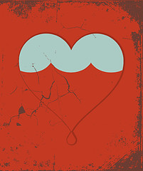 Image showing heart vector retro poster