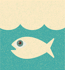 Image showing Fish. Retro poster