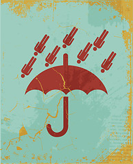 Image showing umbrella retro concept background