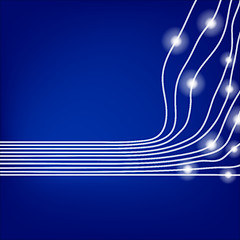 Image showing blue optical fibres