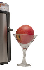 Image showing apple in a glass