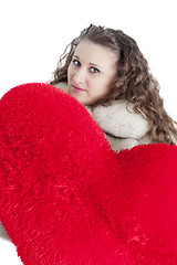 Image showing girl with a heart