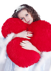 Image showing girl with a heart