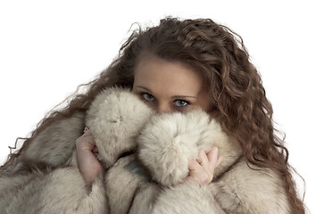 Image showing girl in fur