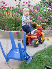 Image showing boy riding bike