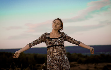 Image showing Girl on the nature