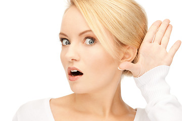 Image showing woman listening gossip