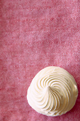 Image showing Tasty white meringue on a napkin.