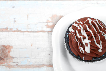 Image showing Creamy chocolate cupcake