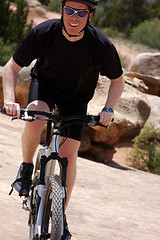 Image showing Mountain biking