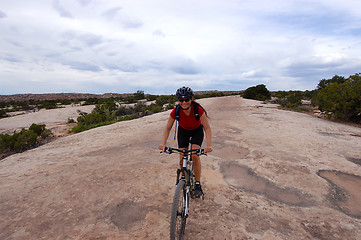 Image showing Mountain biker