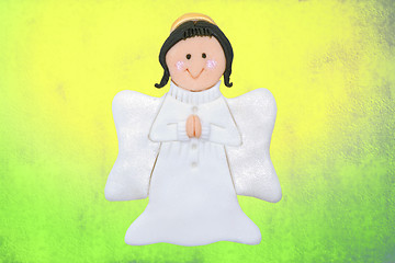 Image showing funny angel first communion card