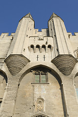 Image showing front of palace of popes in Avignon