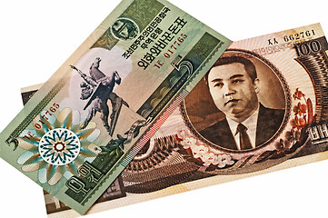 Image showing Currency of North-Korea Won